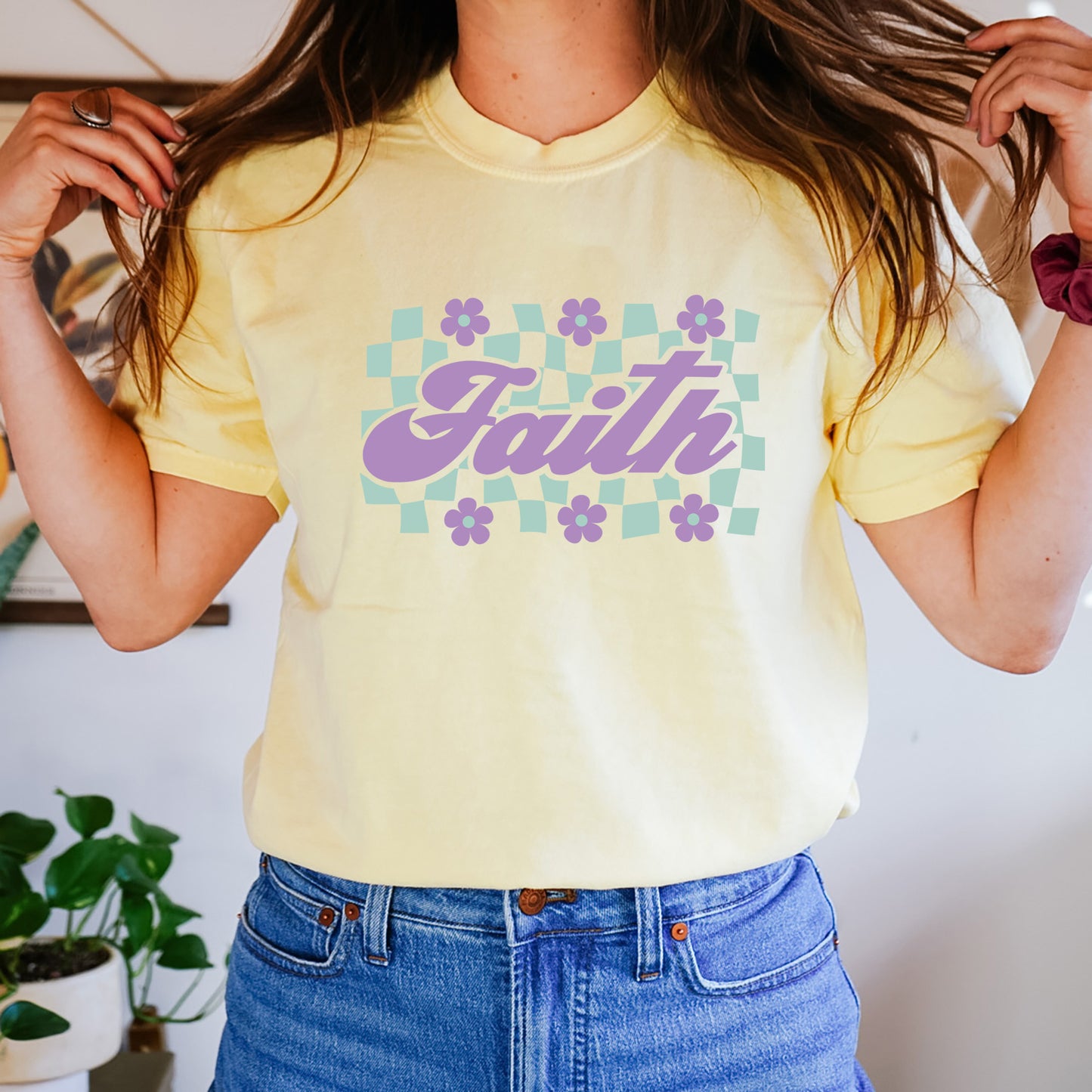 Pastel Checkered Faith