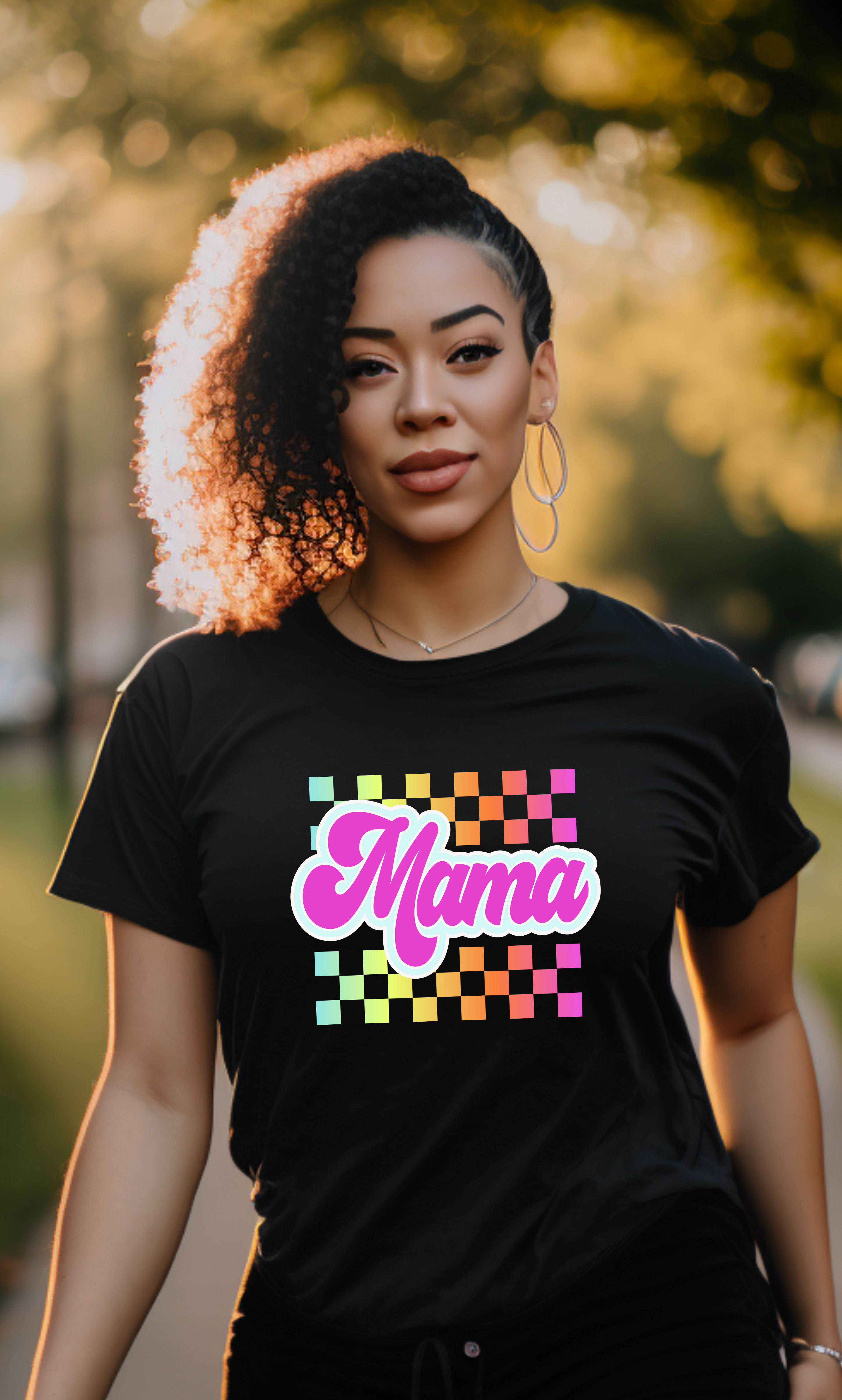 Neon Checkered Mama