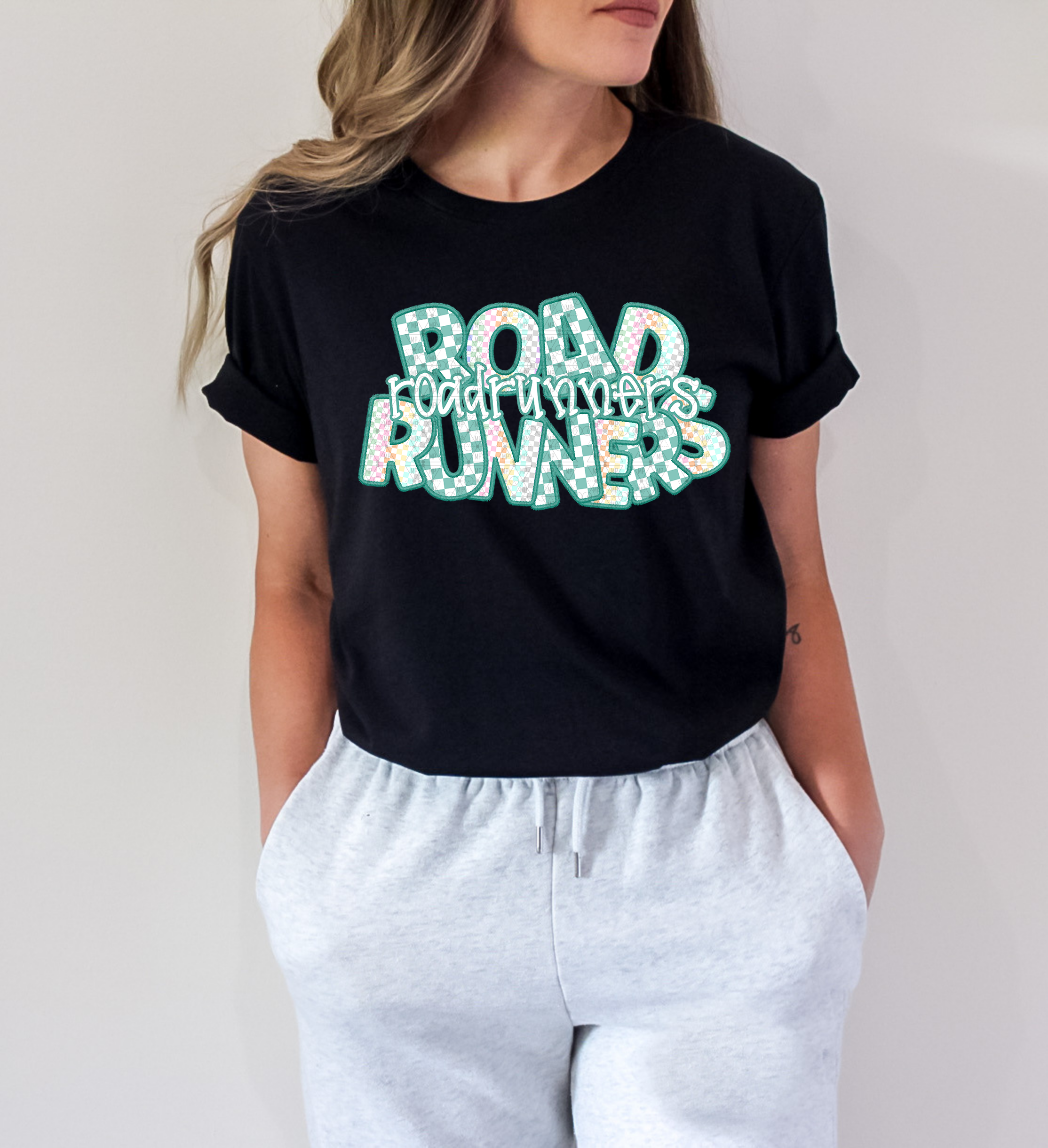 Teal Checkered Roadrunner