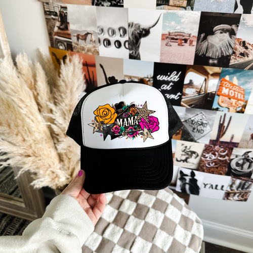 Load image 1 in gallery view. Mama & Roses - Trucker Hat Print