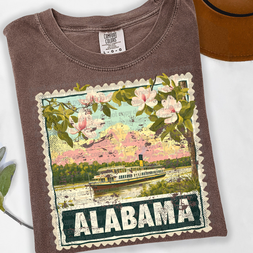 Load image 1 in gallery view. Vintage Stamp Alabama