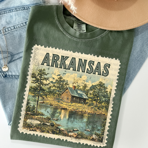 Load image 1 in gallery view. Vintage Stamp Arkansas
