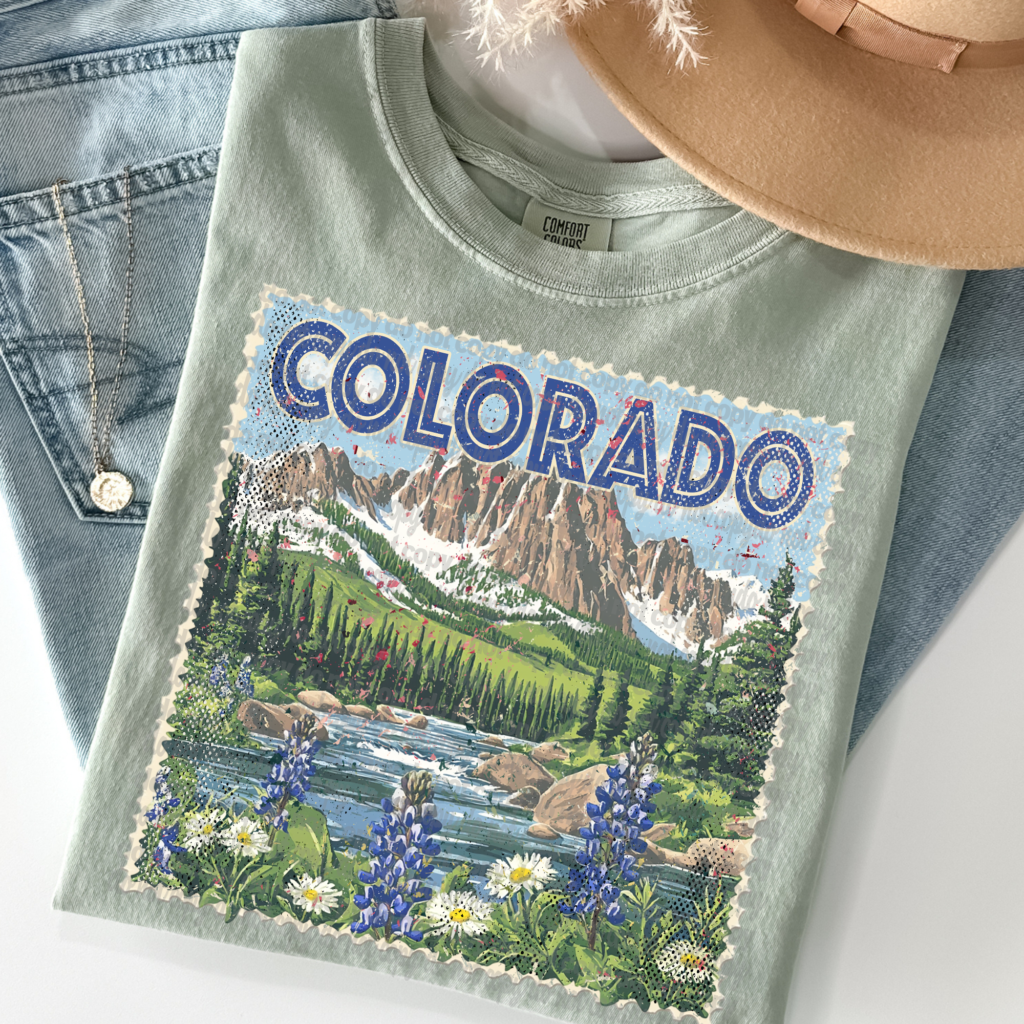 Vintage Stamp Colorado