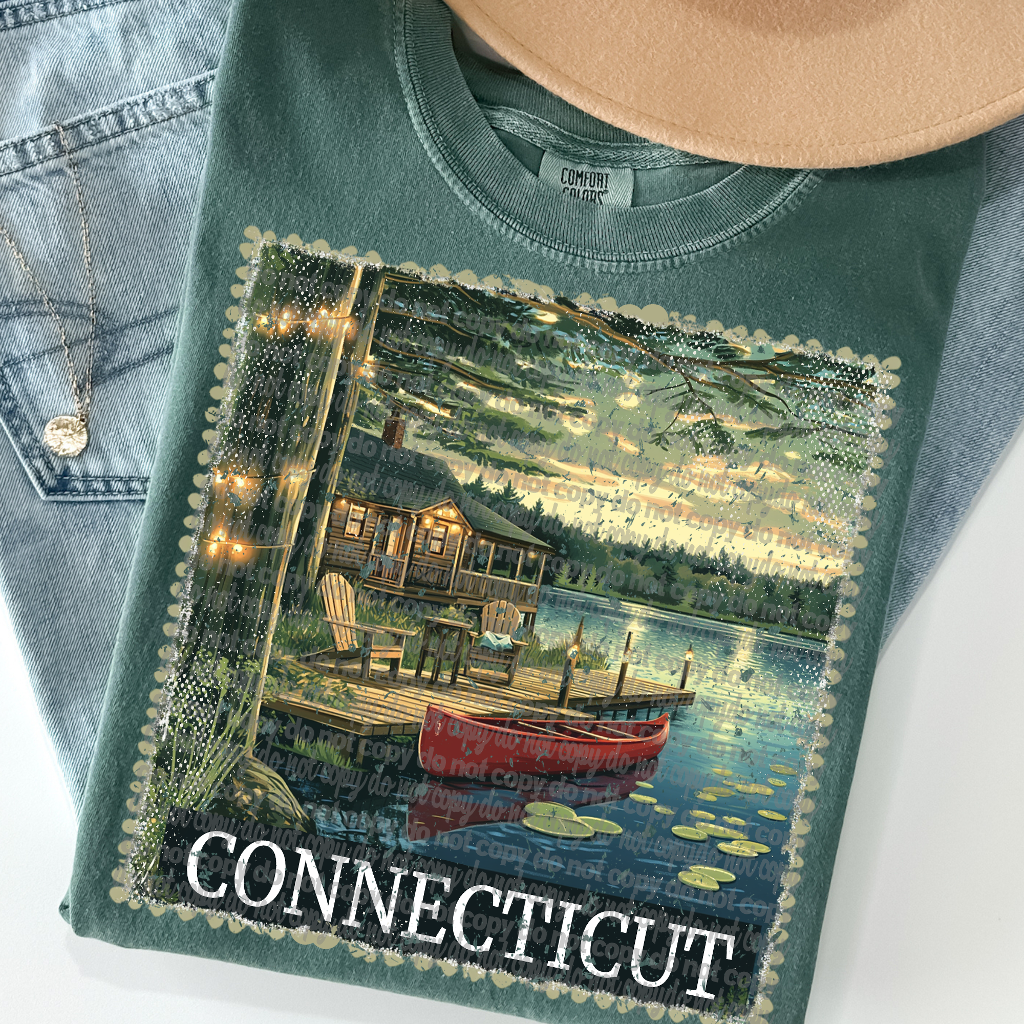 Vintage Stamp Connecticut
