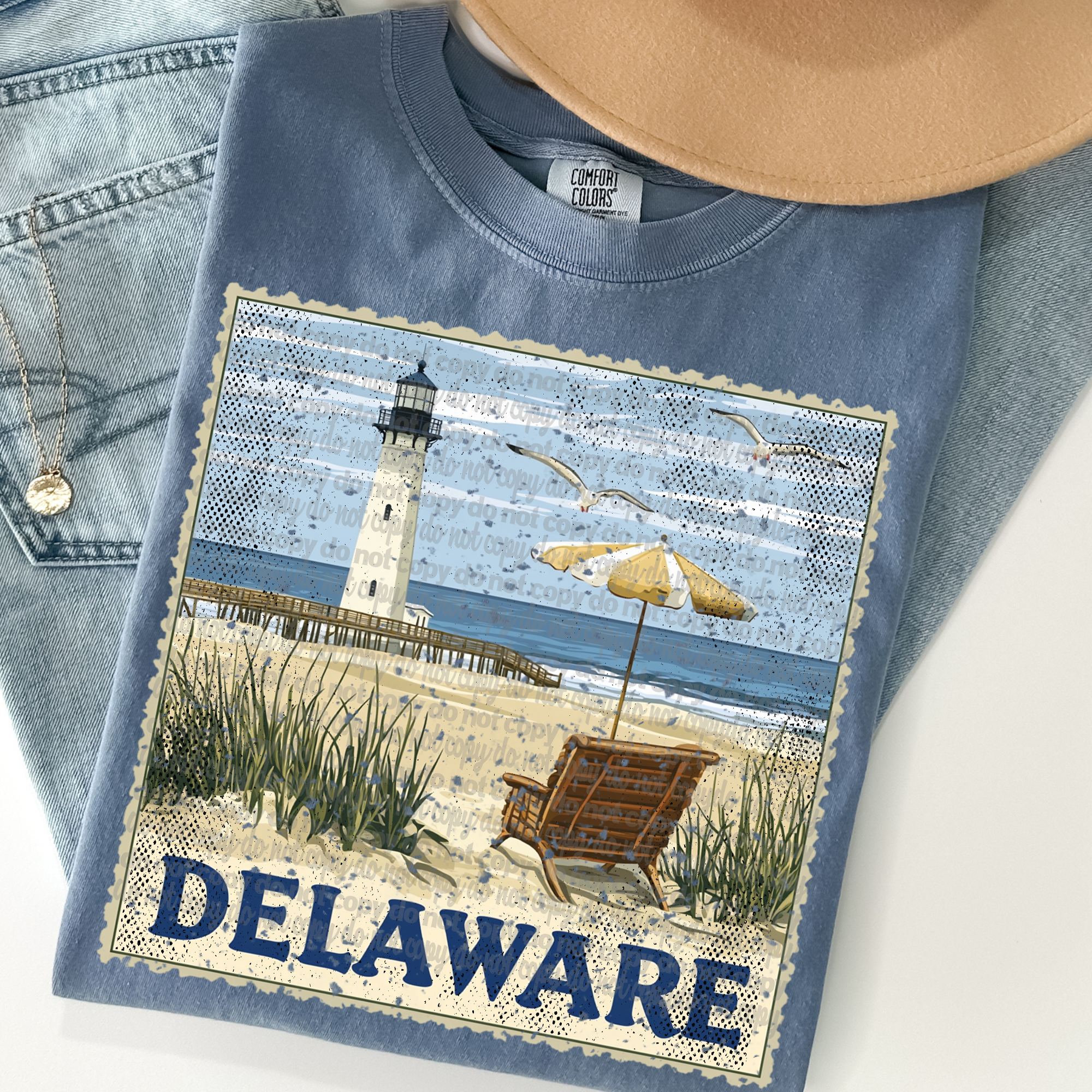 Vintage Stamp Delaware