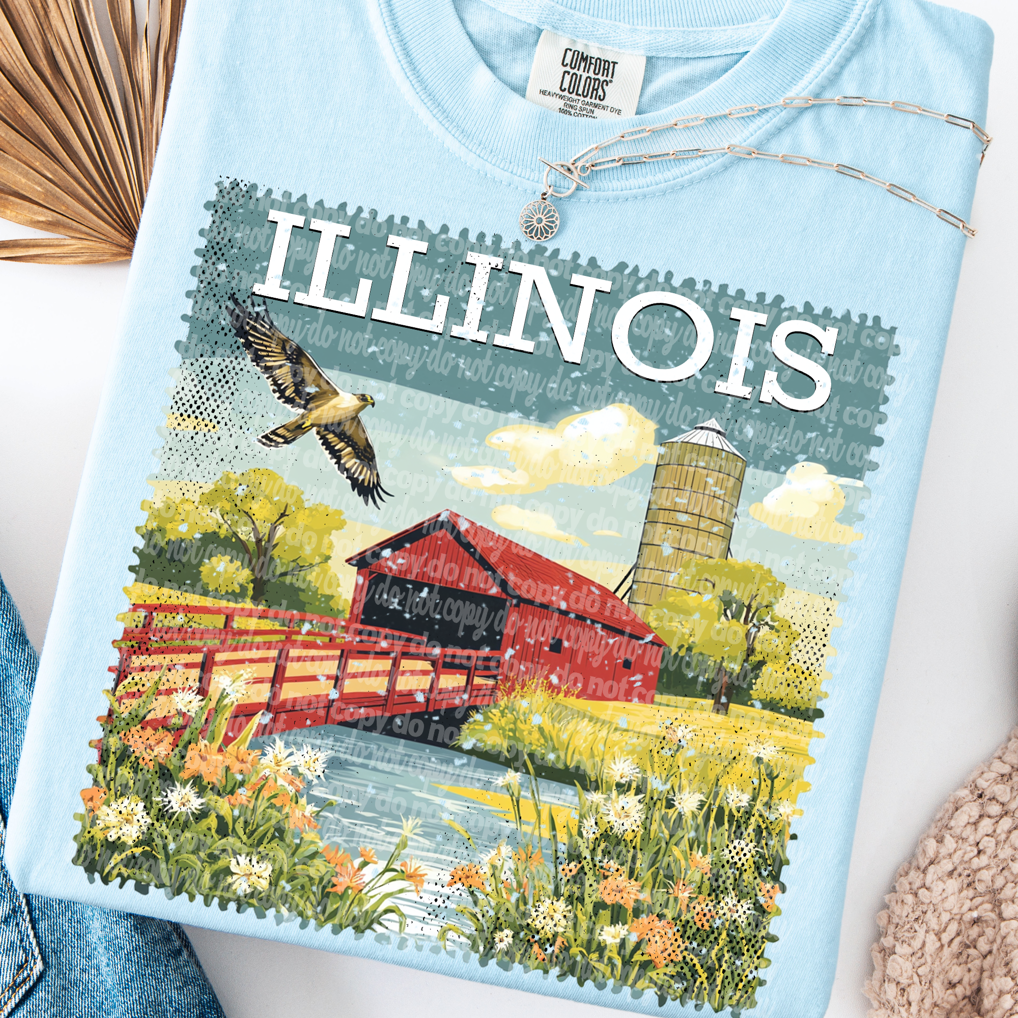 Vintage Stamp Illinois