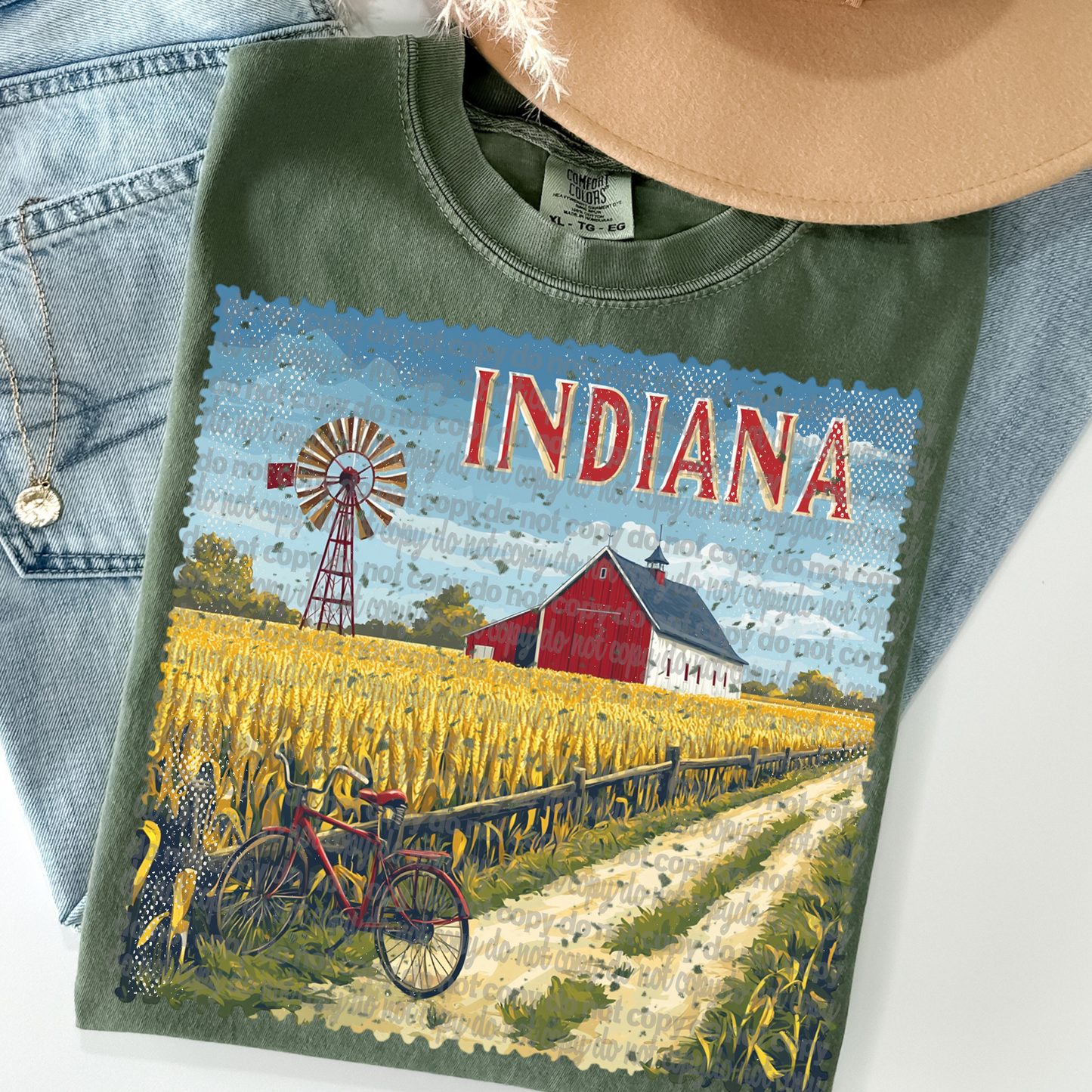 Vintage Stamp Indiana