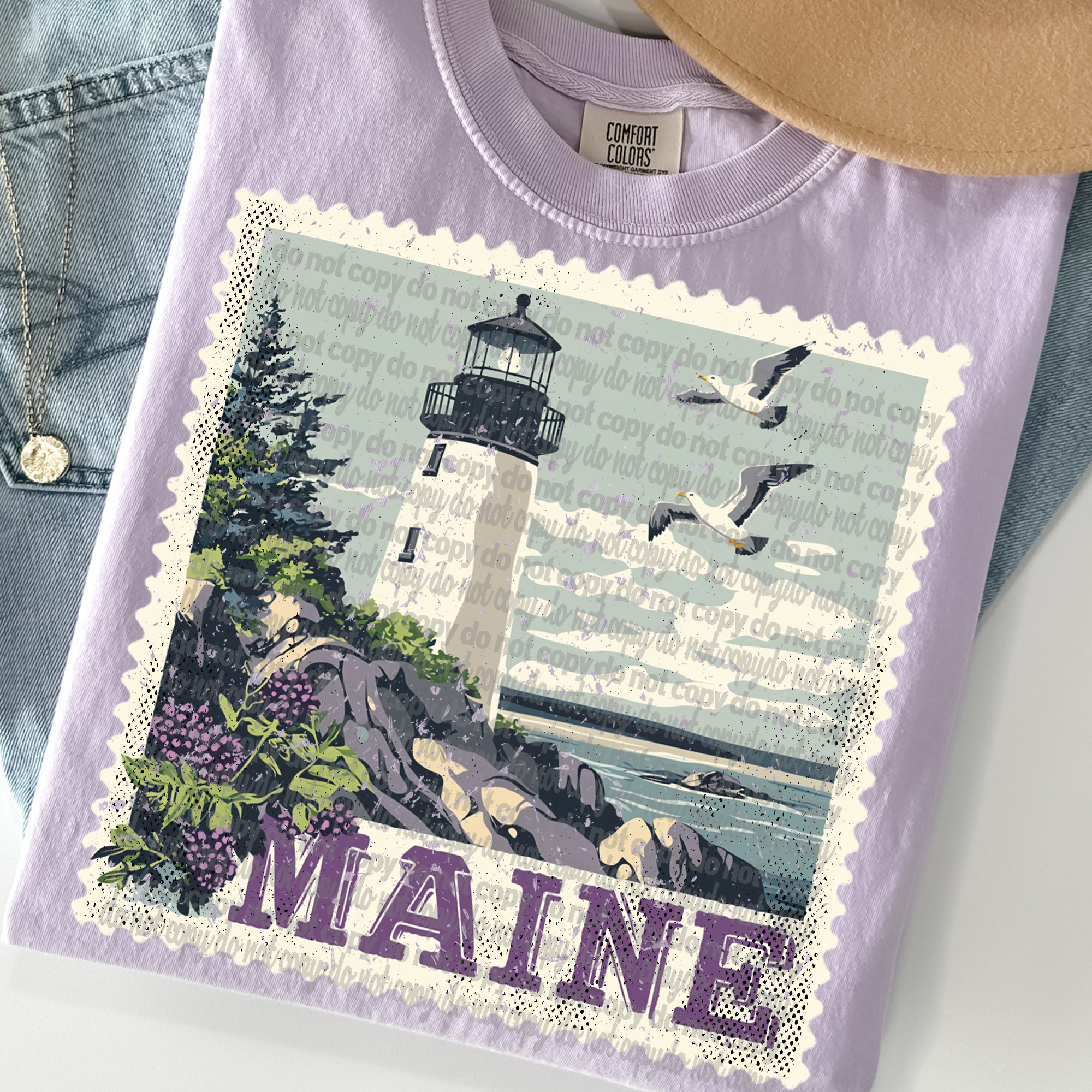 Vintage Stamp Maine