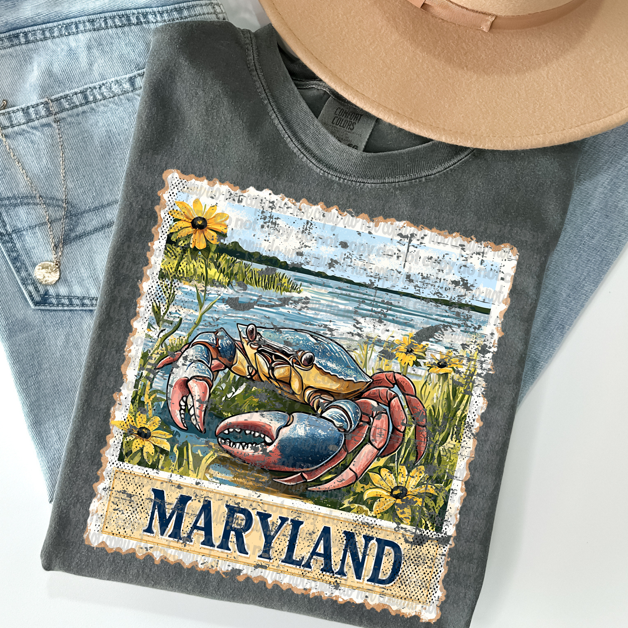 Vintage Stamp Maryland