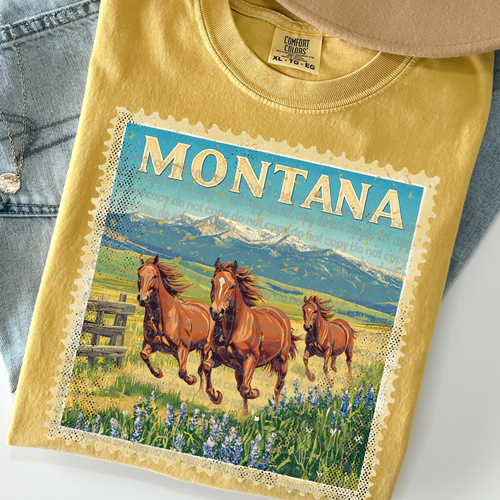 Load image 1 in gallery view. Vintage Stamp Montana