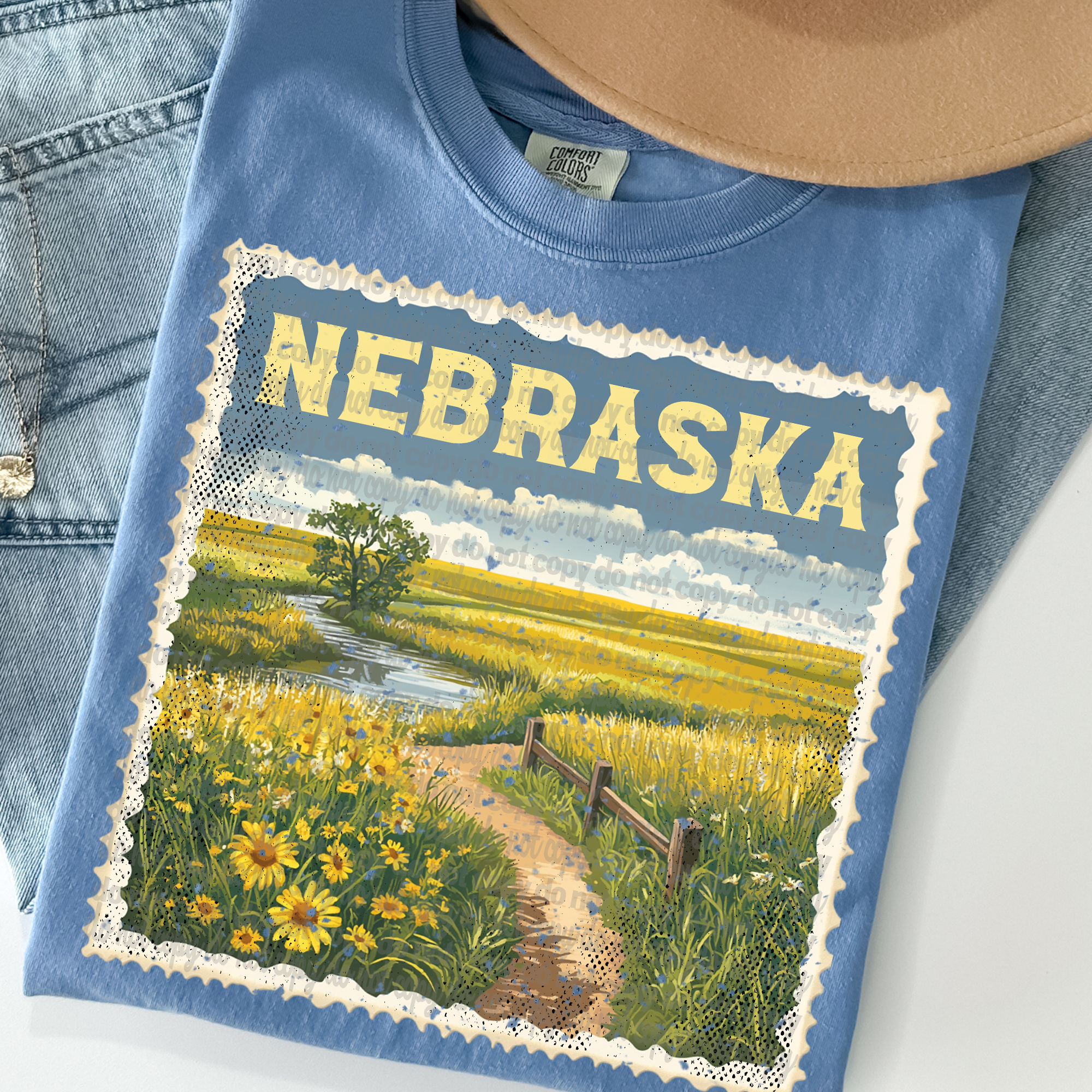 Vintage Stamp Nebraska