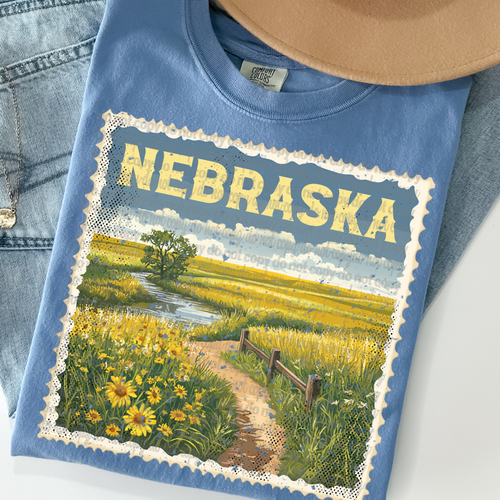 Load image 1 in gallery view. Vintage Stamp Nebraska