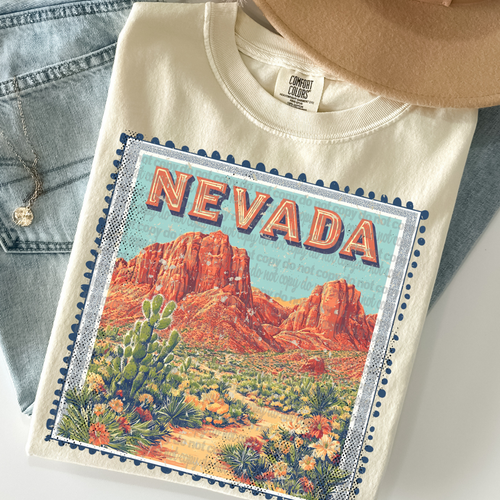 Load image 1 in gallery view. Vintage Stamp Nevada