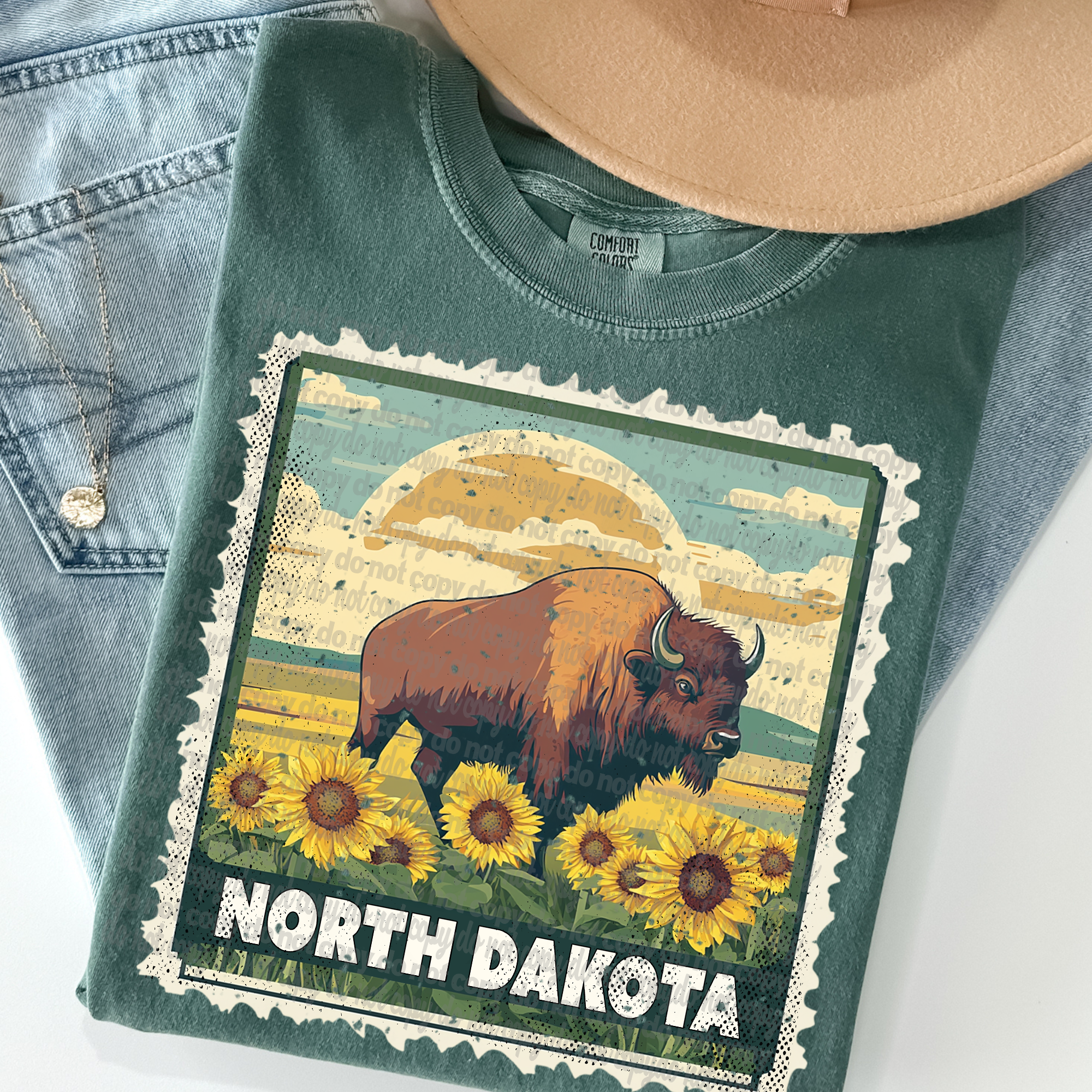 Vintage Stamp North Dakota
