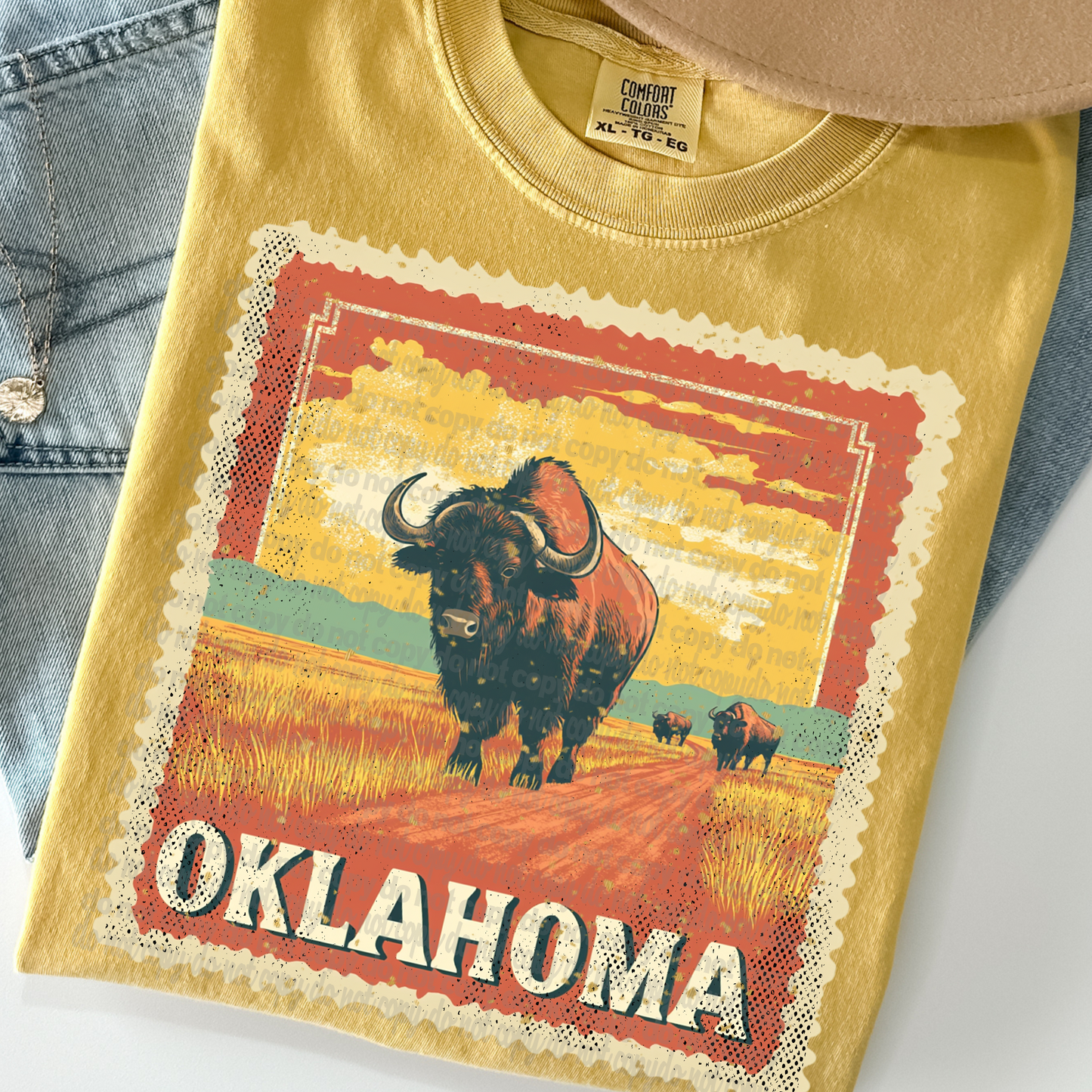 Vintage Stamp Oklahoma