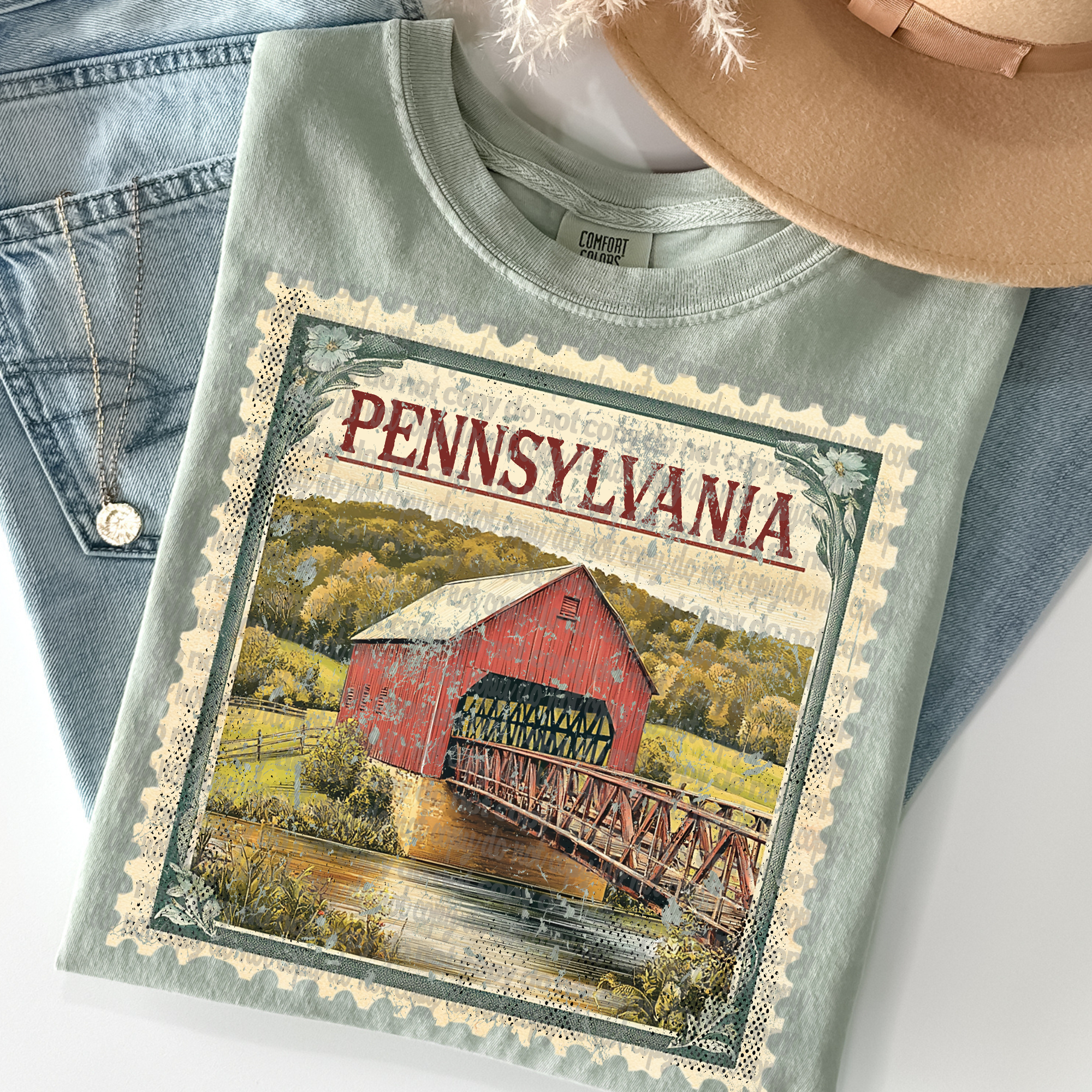 Vintage Stamp Pennsylvania