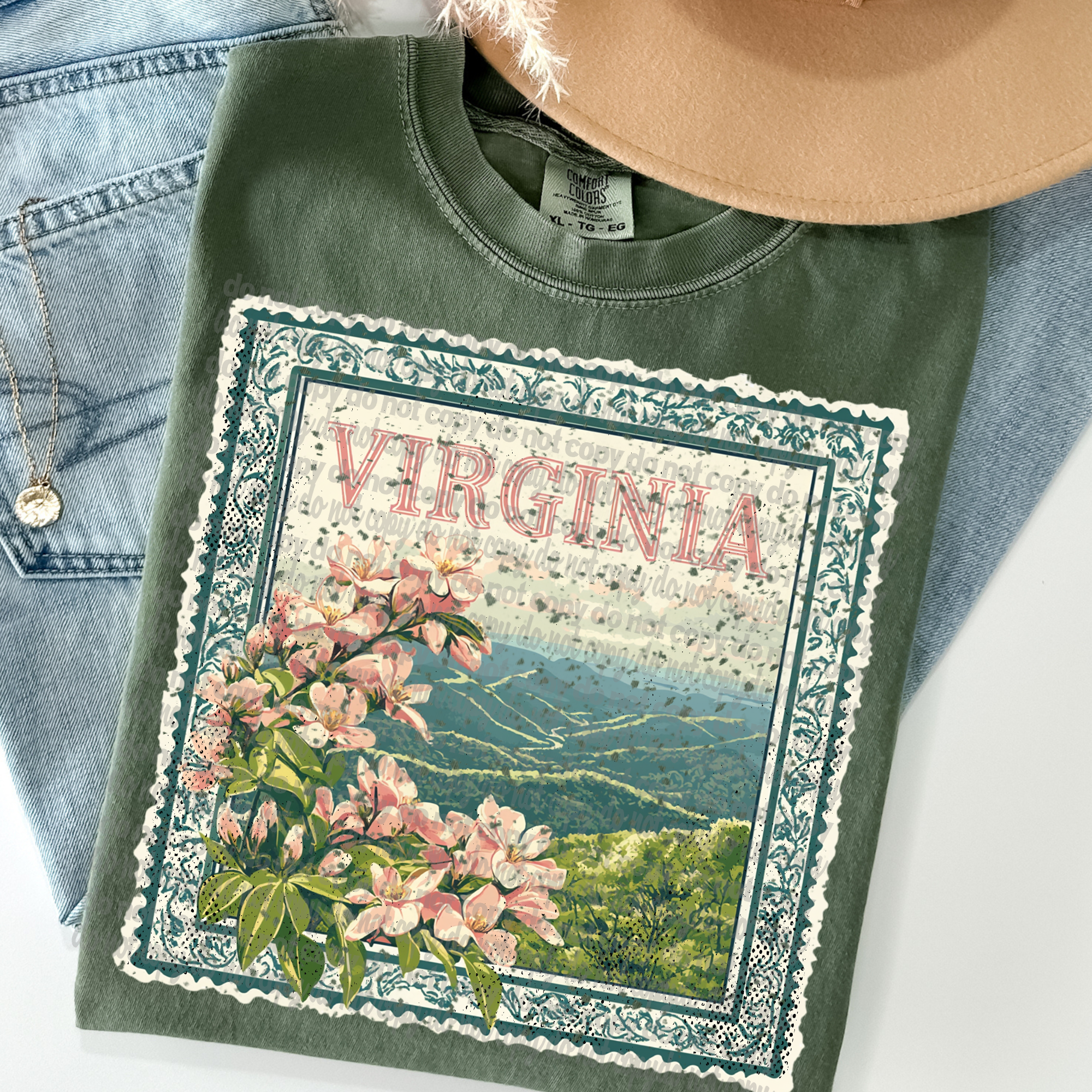 Vintage Stamp Virginia