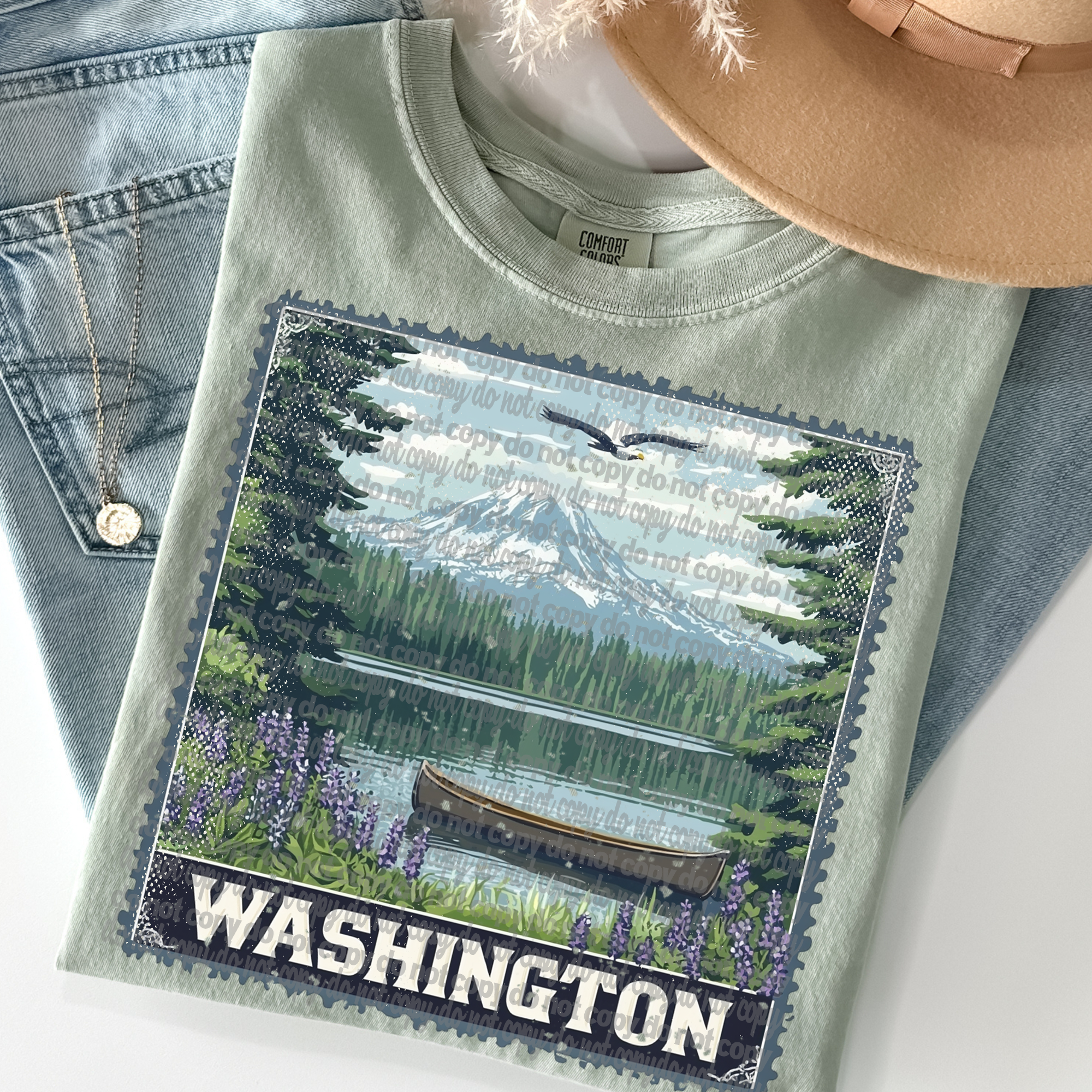 Vintage Stamp Washington