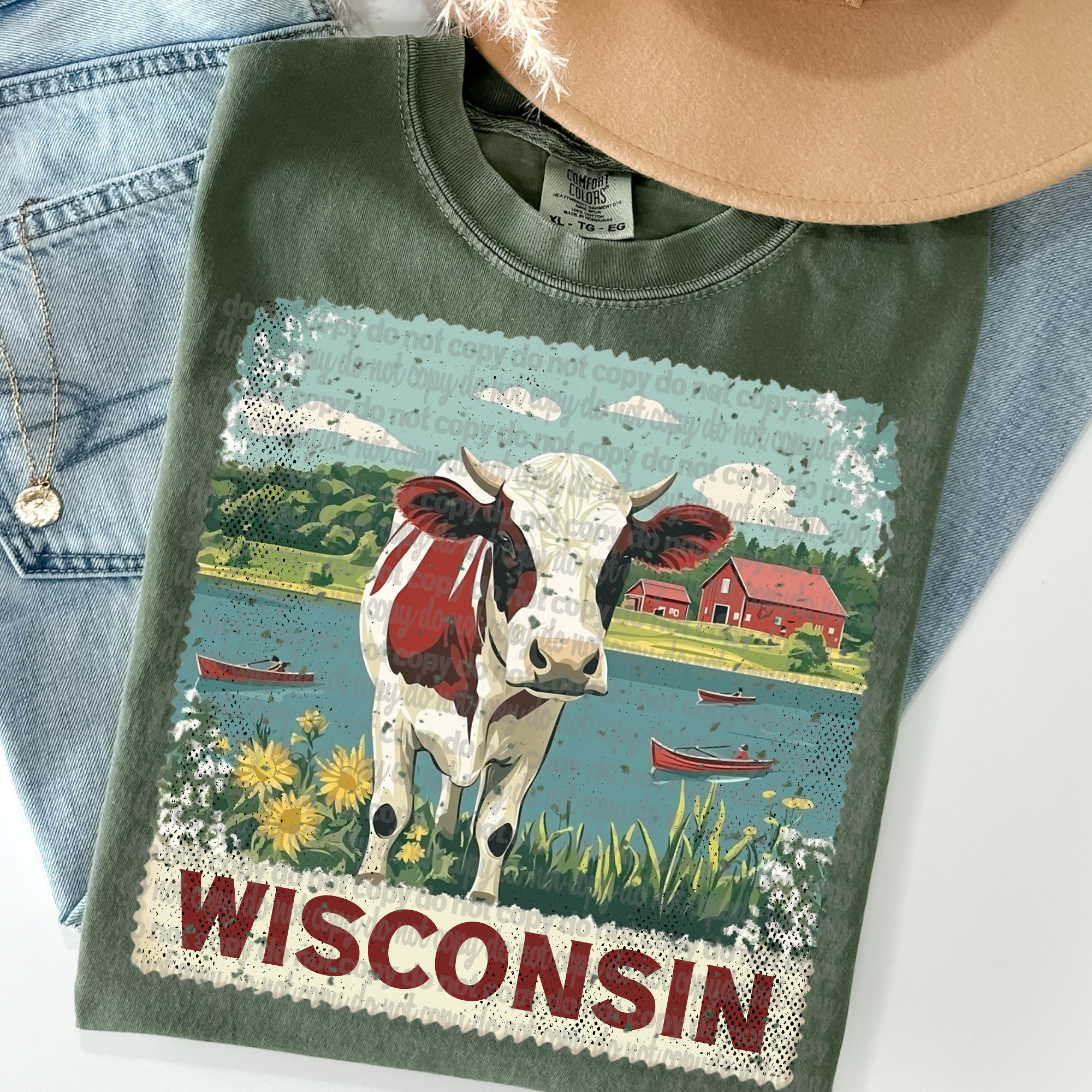 Vintage Stamp Wisconsin