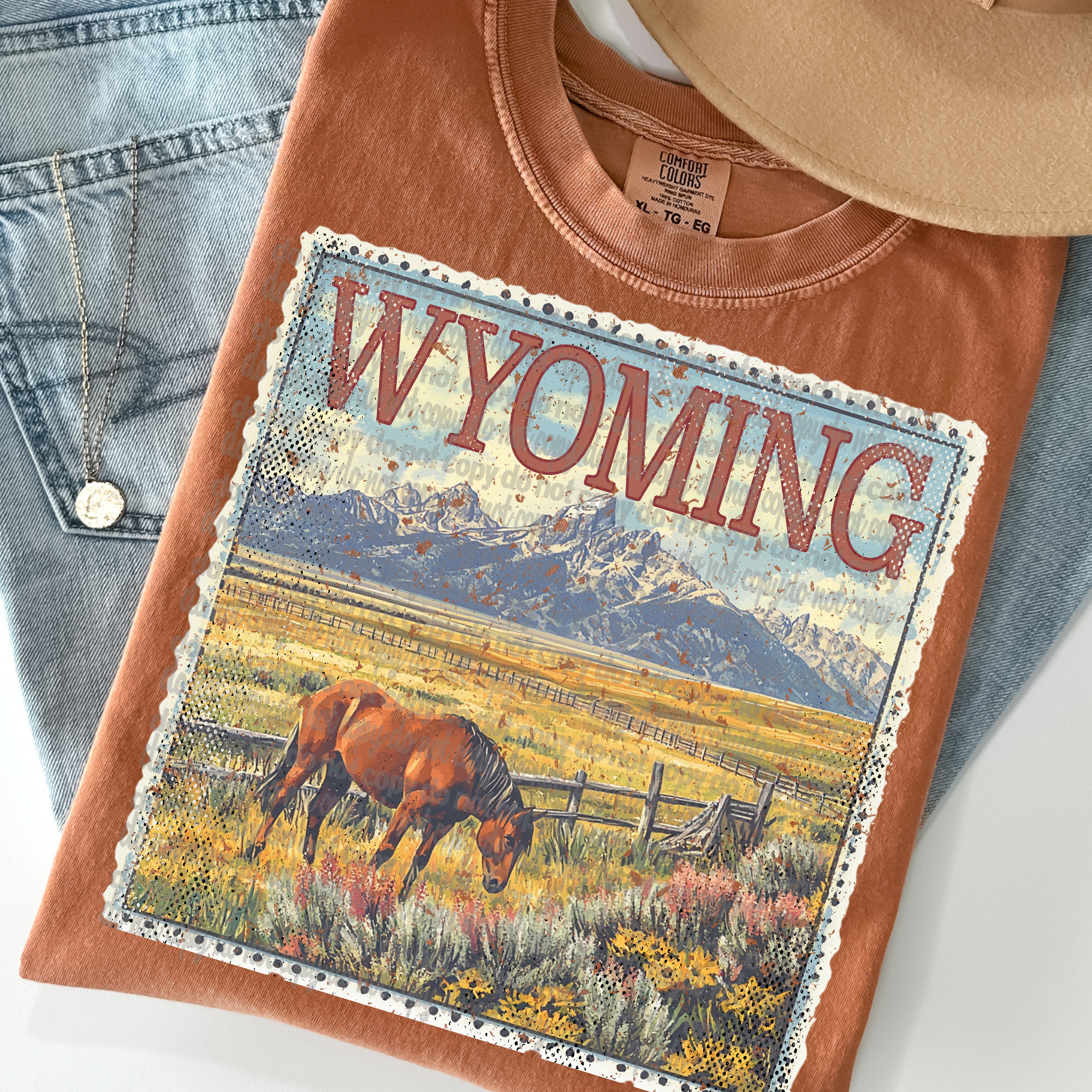 Vintage Stamp Wyoming