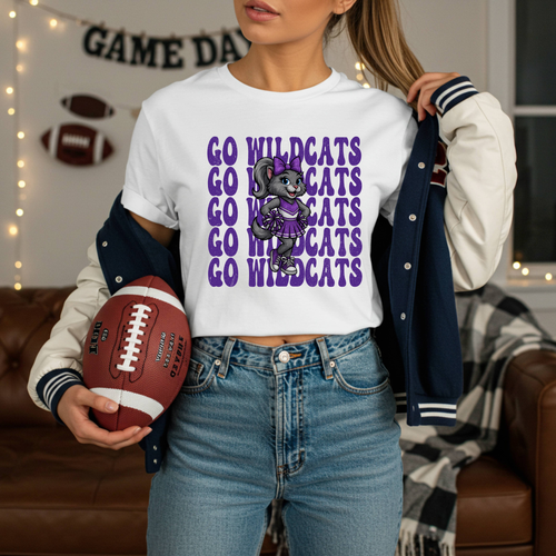Load image 1 in gallery view. Go Wildcats Cheerleader